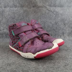 Plae Shoes Kids 1 Sneaker Hi Top Leather Knit Double Strap Active Max Purple